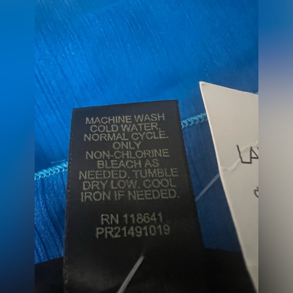 Lane Bryant Blue Sheer Layered Summer Sleeveless Tank Cami Blouse, Size 14 - Picture 5 of 5